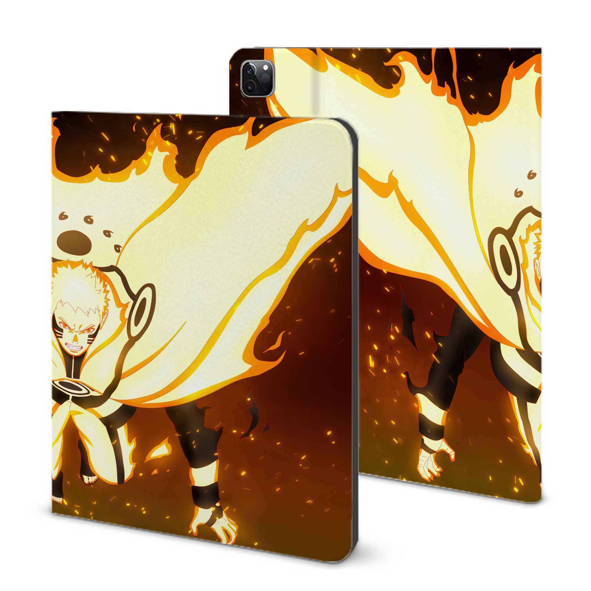 （画像用） NARUTO -ナルト- NARUTO -ナルト- 疾風伝 IPad ケース ブック型 PUレザー TPU 耐衝撃 軽量 薄型 ペン収納なし 全面保護 IPad 各モデル対応